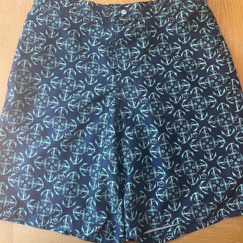 Southern Tide Blue and Teal Swim Shorts